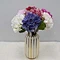 blue and white silk flowers